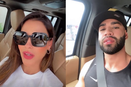 Juntos? Gusttavo Lima e Andressa Suita posam em carros parecidos