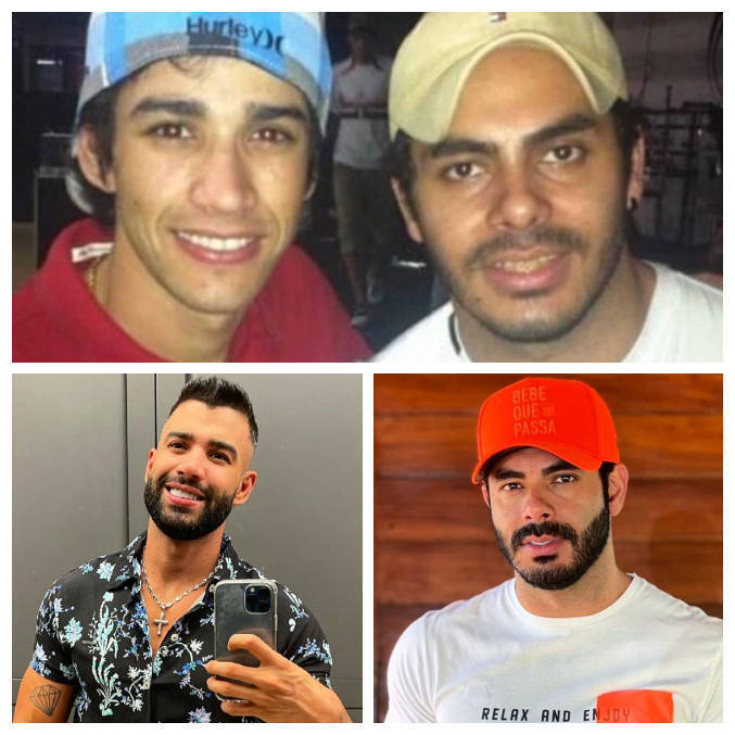 Foto antiga de Gusttavo Lima e Rodolffo viraliza nas redes sociais