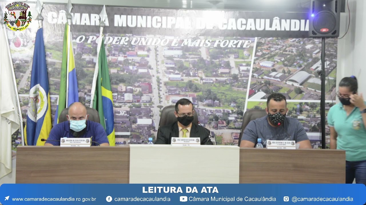 Confira como foi a Sessão Ordinária da Câmara Municipal de Cacaulândia 12/04/2021