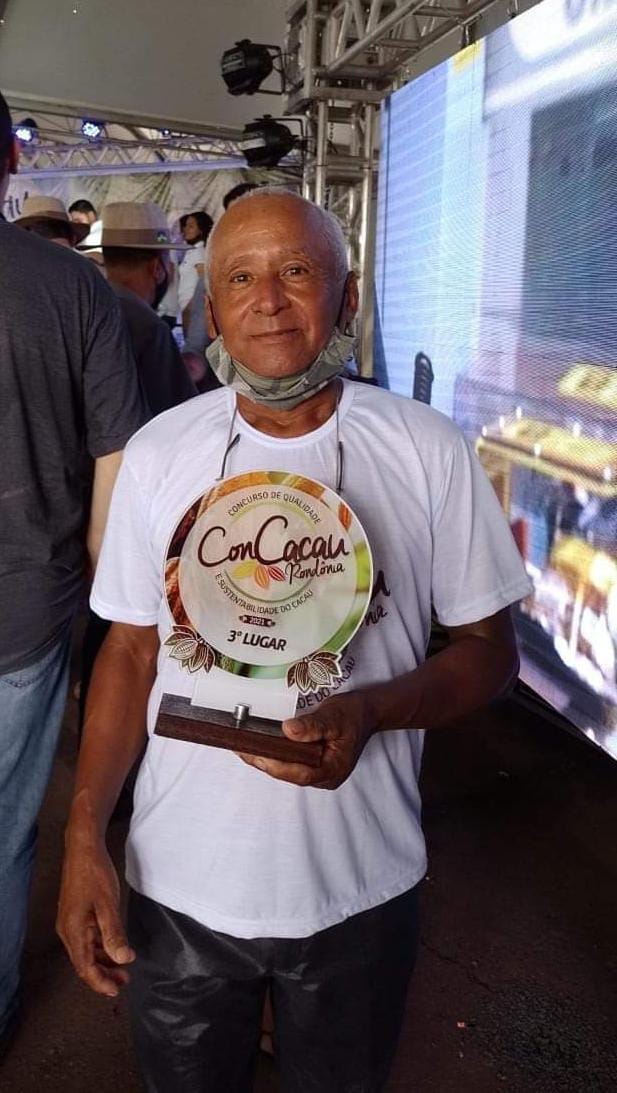 Cacauicultor de Cacaulândia fica em 3º lugar no concurso de qualidade do cacau em Rondônia